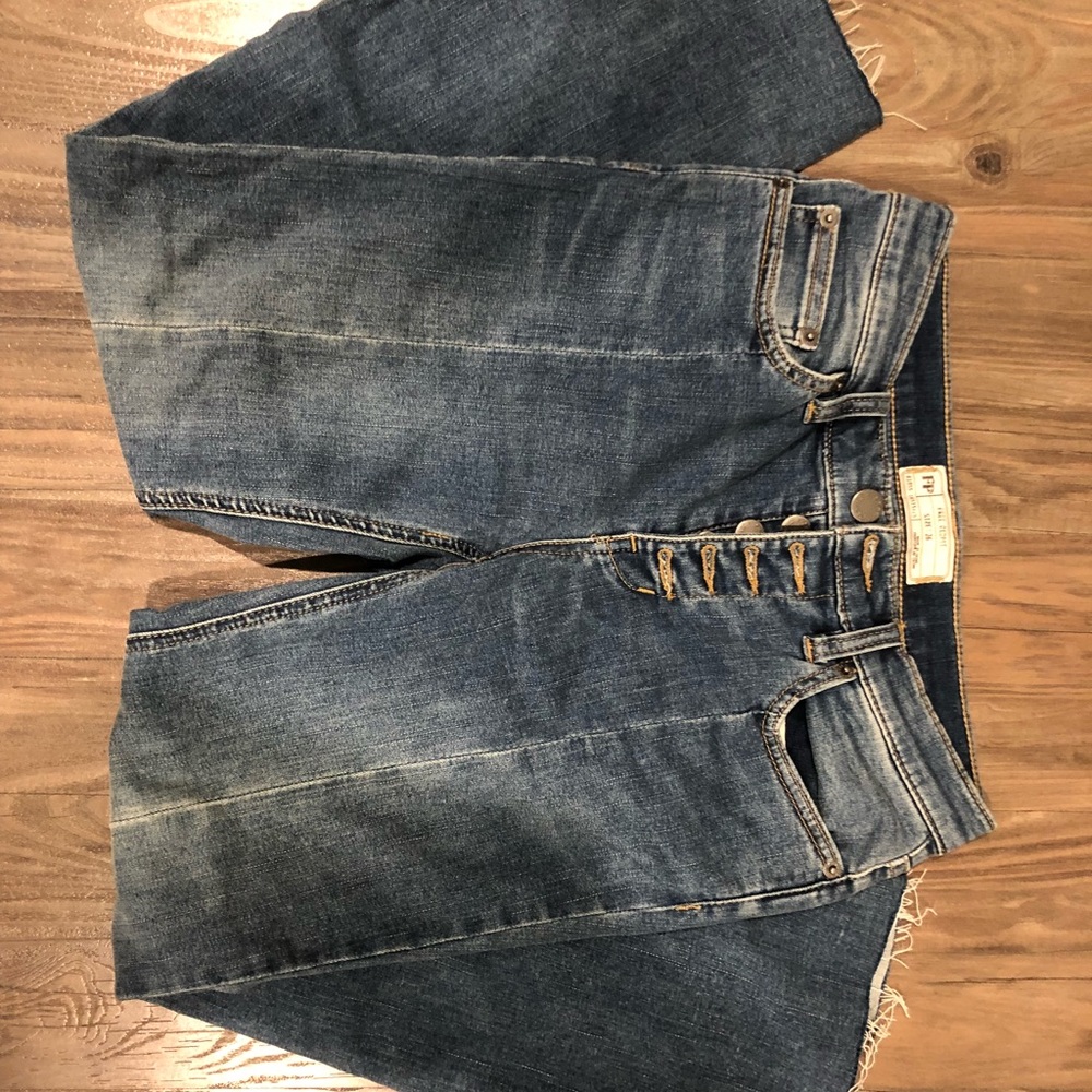 Free People high waisted crop flare jeans
